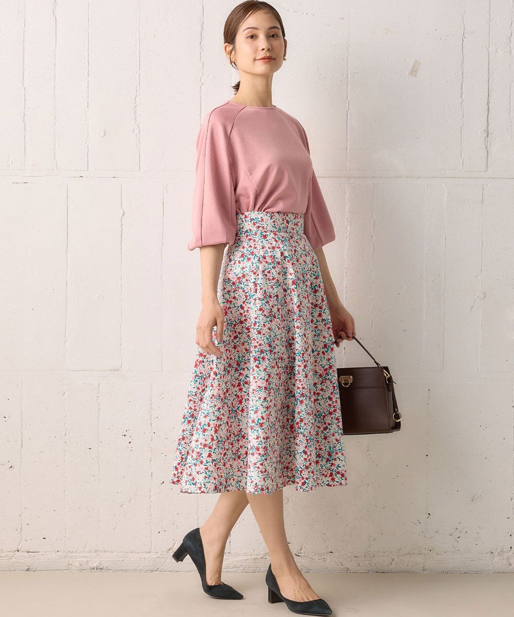 組曲 【23AW】フラワープリント ドラマティック スカート 