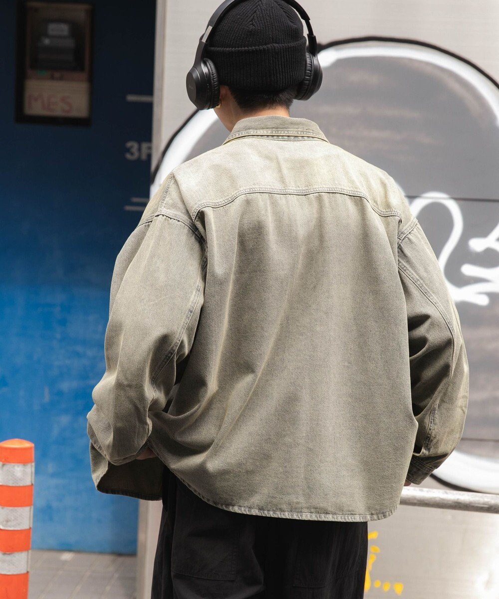 WEGO 【ユニセックス着用ITEM】 デニムBIGシャツ（LS） 