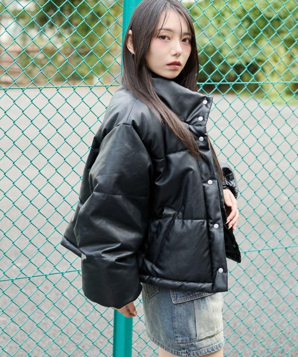 WEGO 【25秋冬新作】PUスタンドパファーブルゾン 