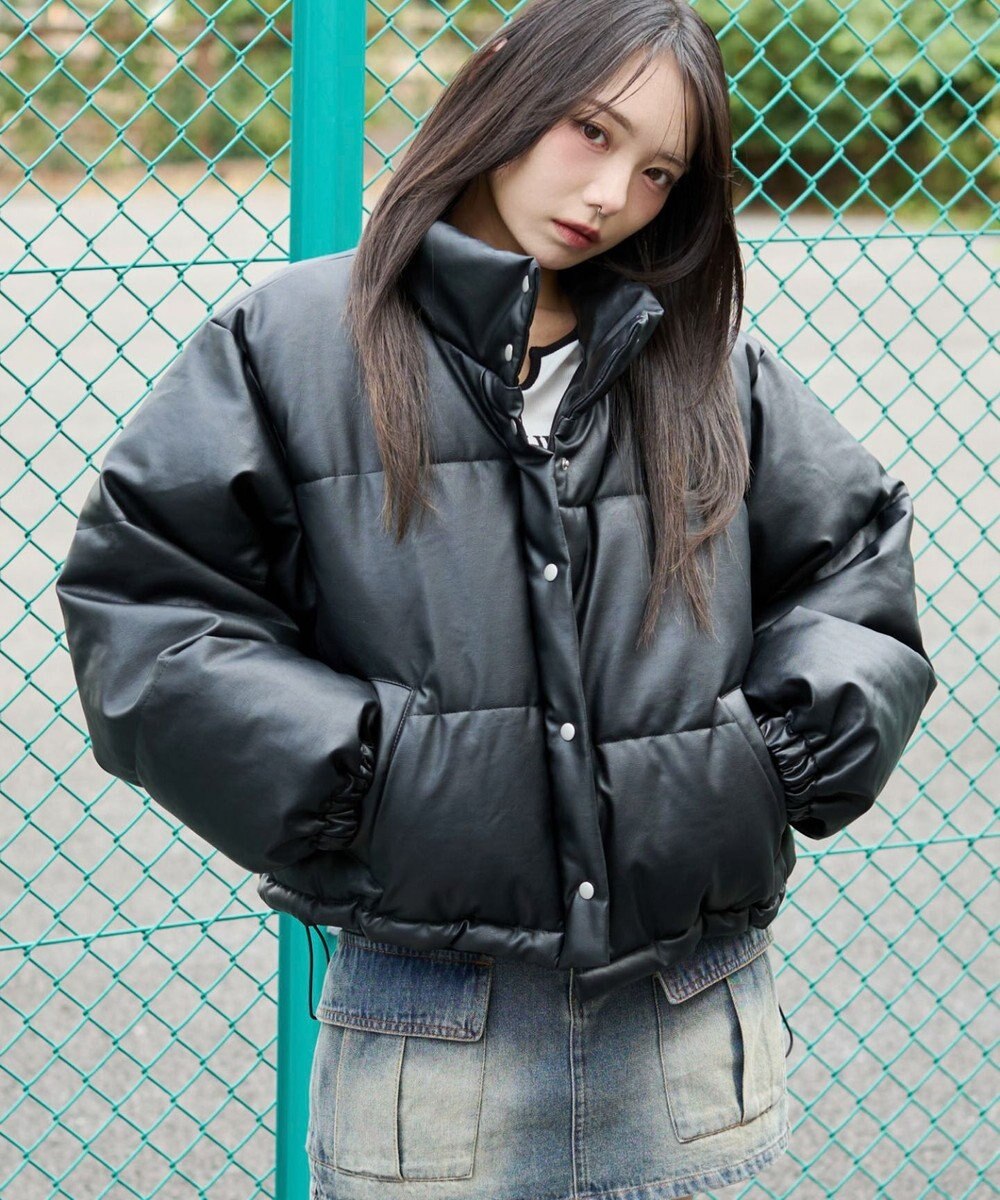 WEGO 【25秋冬新作】PUスタンドパファーブルゾン 