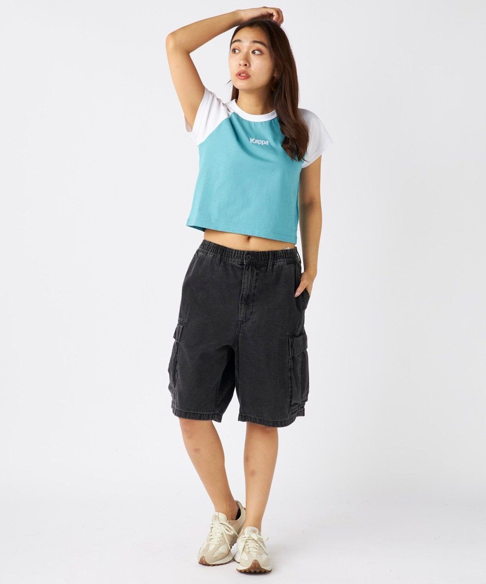 OP／FILA 【Kappa】ショート丈 ラグランミニTシャツ 