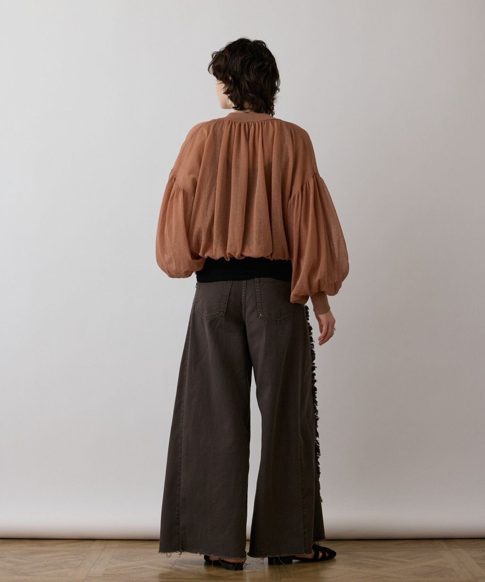 GRACE CONTINENTAL シアーニットバルーンジャケット 