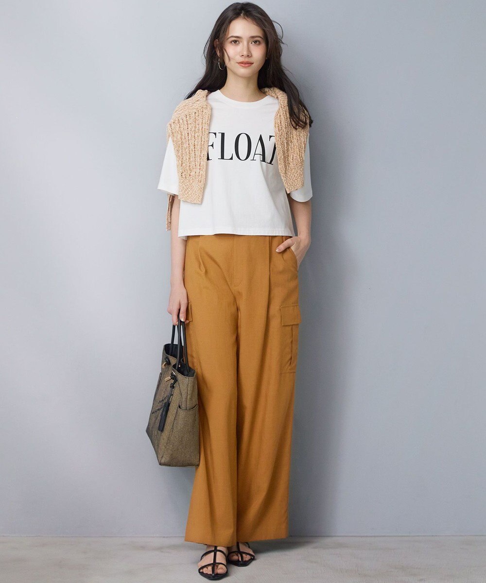 23区 【SLOW/一部店舗限定】ヴィンテージライクジャージー クロップド ロゴ Tシャツ 