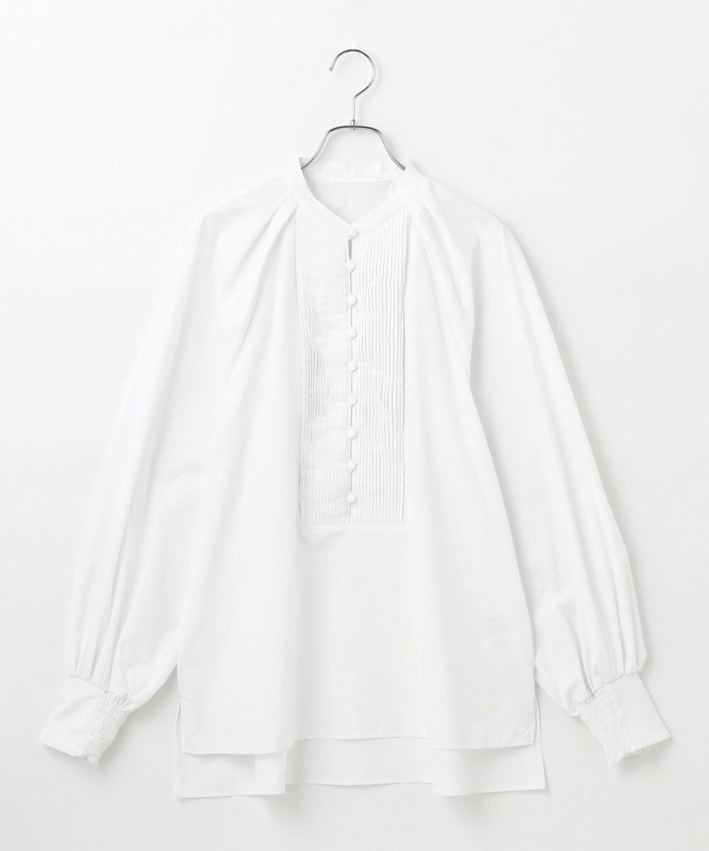 #Newans 【アイロンいらず】ロングピンタックブラウス 