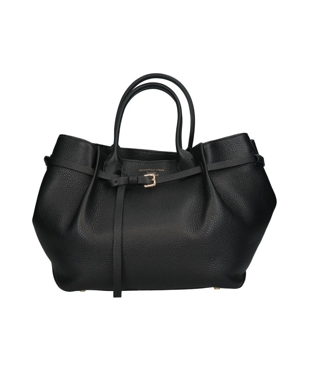 INTER-CHAUSSURES 【CHRISTIAN VILLA】シュリンクレザーハンドバッグ 