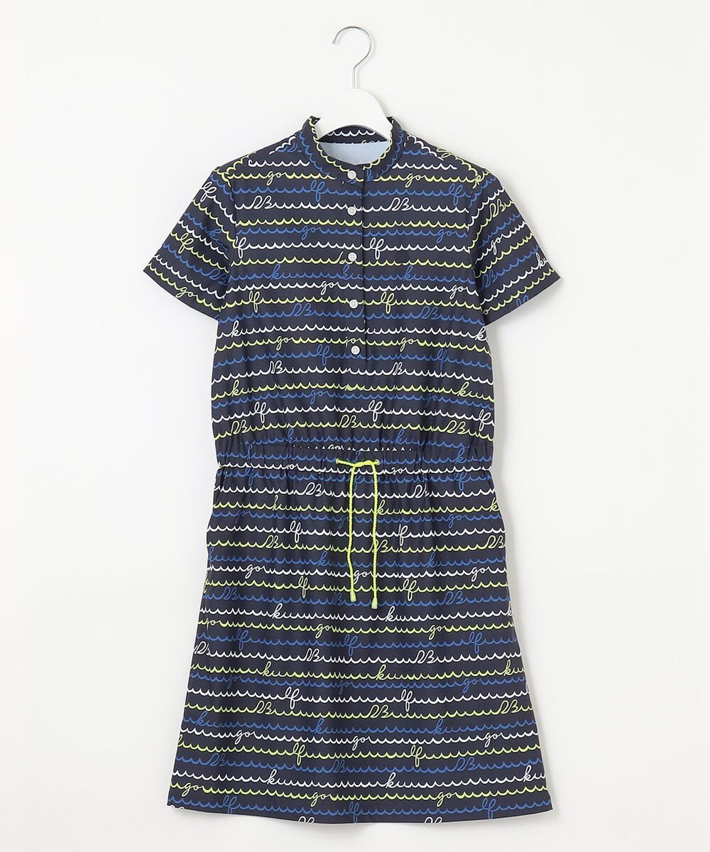 23区GOLF 機能素材で快適なラウンドを【WOMEN】ウェーブロゴ柄 ワンピース 