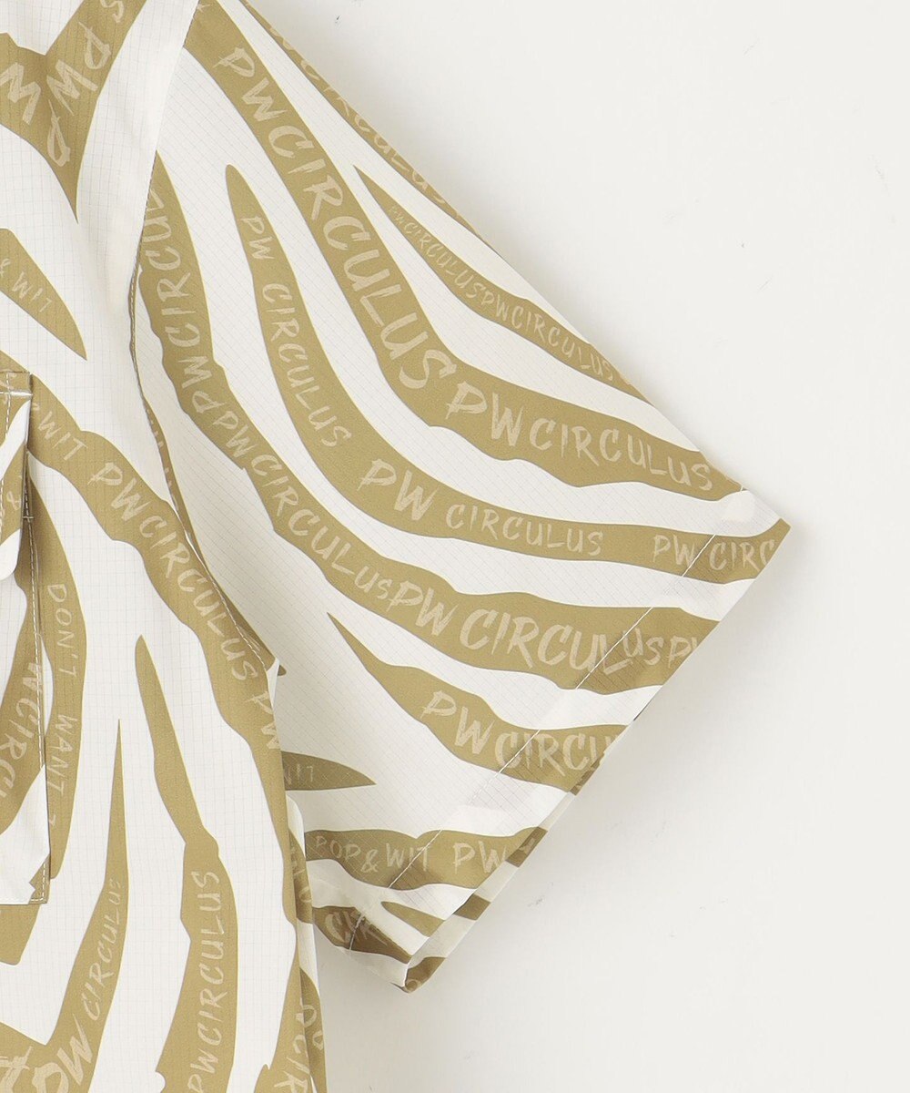 PW CIRCULUS 【雑誌掲載 / 高通気 / 軽撥水 / 軽量のDotAir 使用】【MEN】ゼブラ柄開襟シャツ 