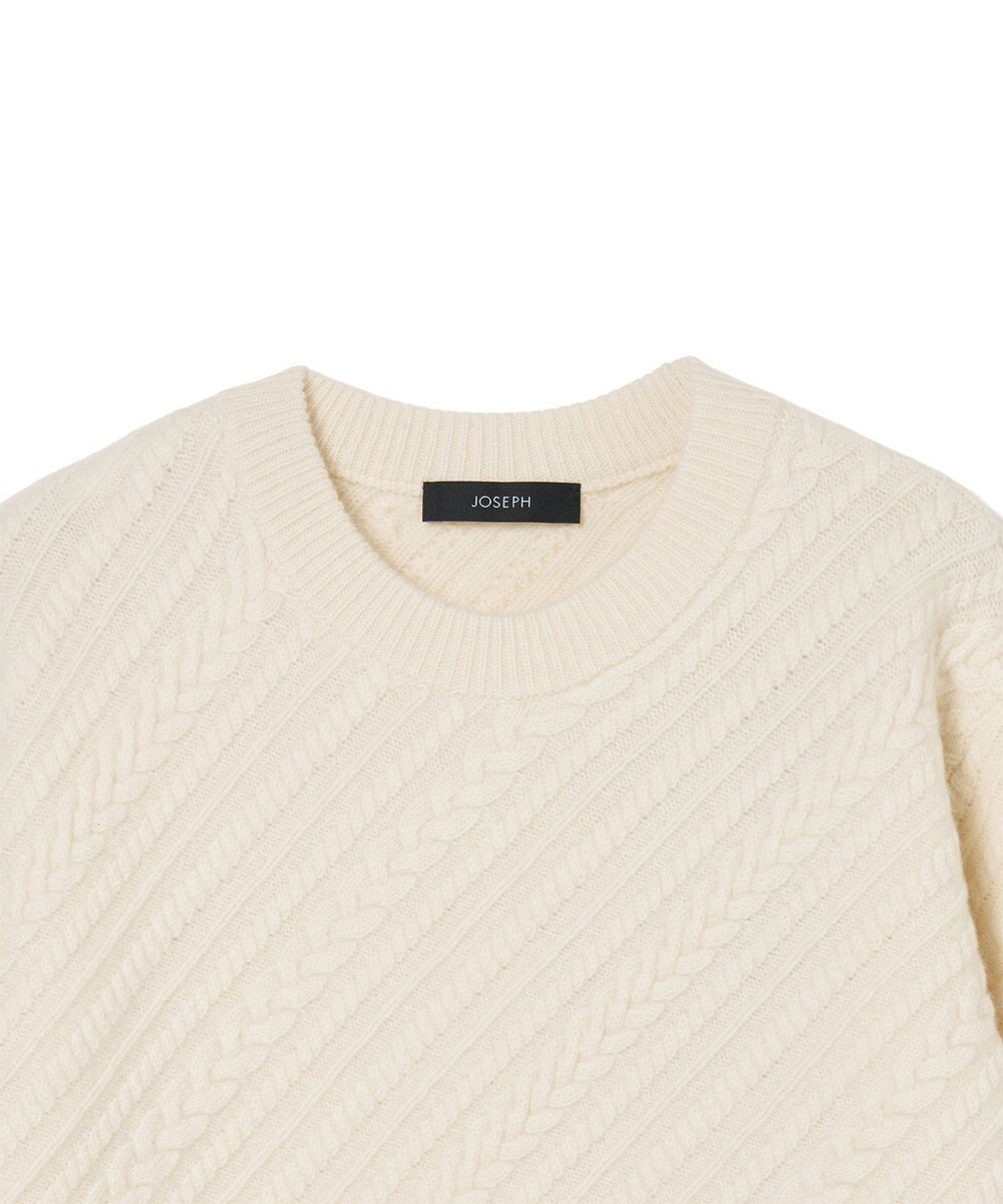 JOSEPH 【洗える】ジオメトリックケーブルニット 