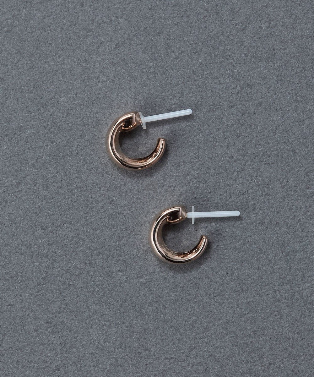 Phoebe 〈金属アレルギー対応〉ストレートラインセラミックポストピアス 定番/シンプル/フープピアス 