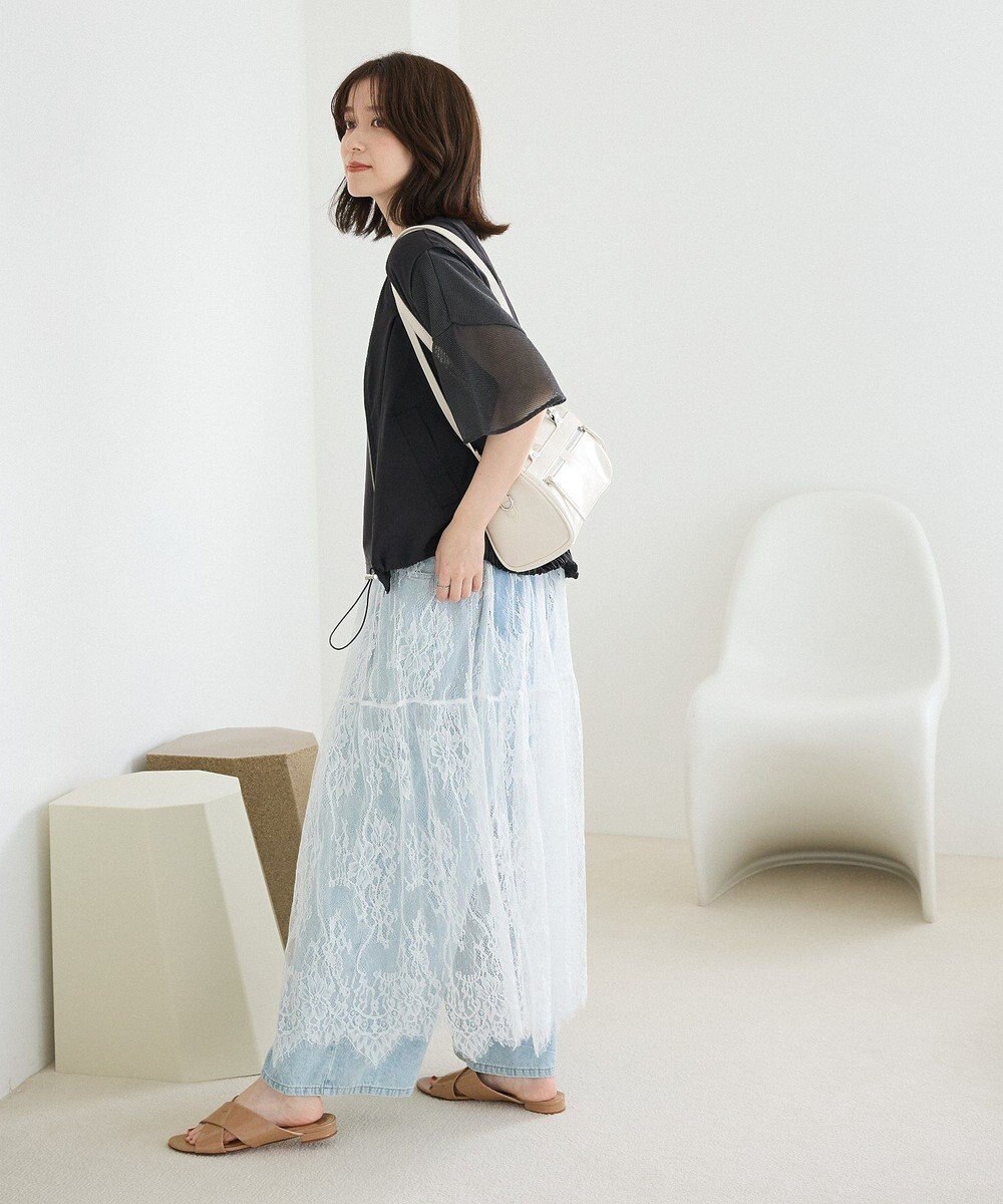 Green Parks 袖メッシュドッキングロゴプルオーバー 