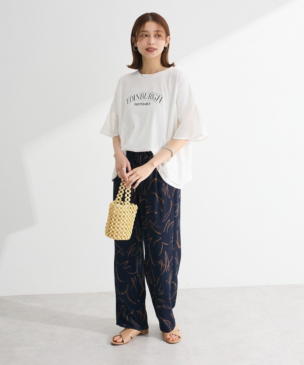 Green Parks 袖メッシュドッキングロゴプルオーバー 