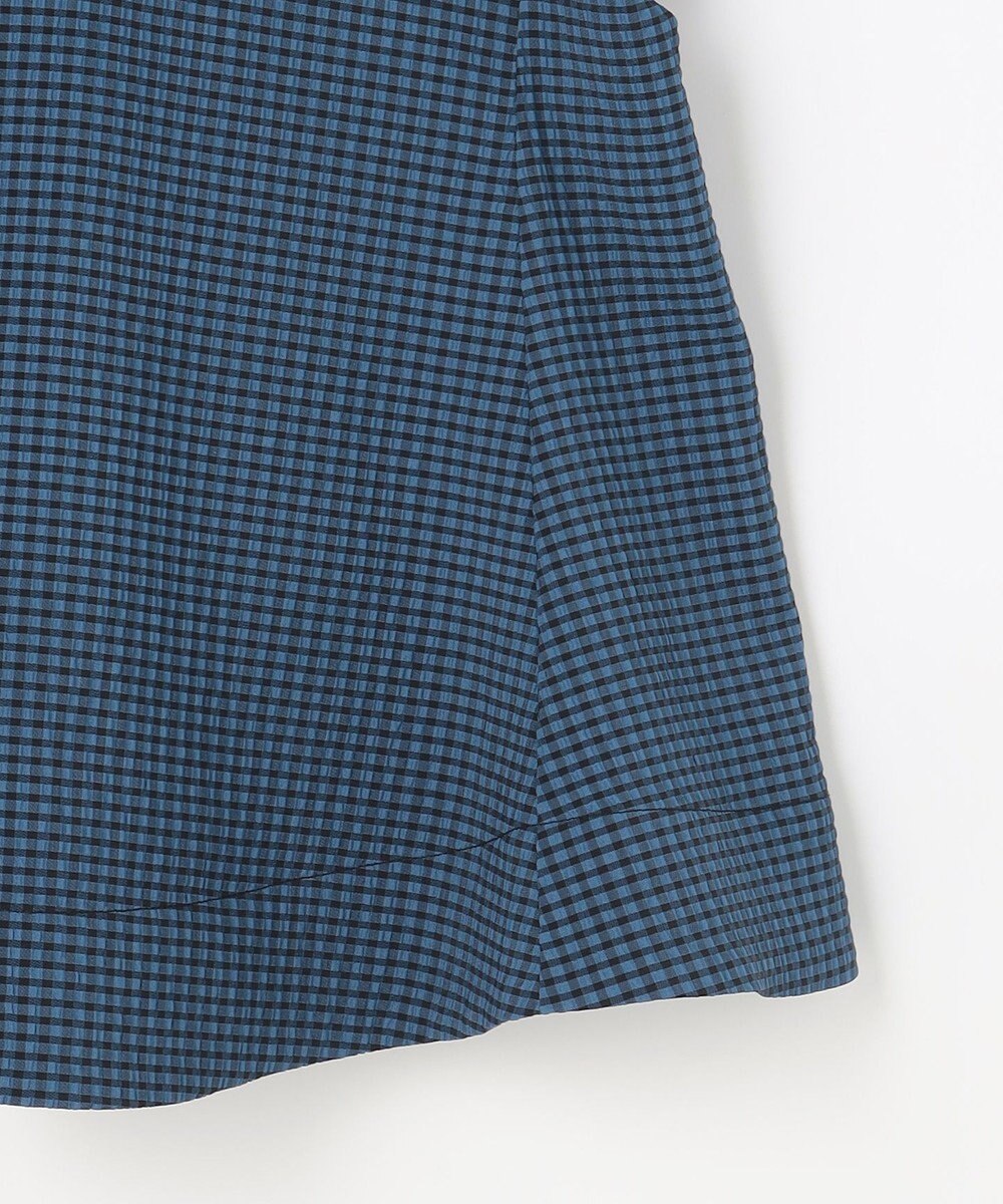 組曲 【先行予約】サッカーギンガムチェック ペプラムブラウス 