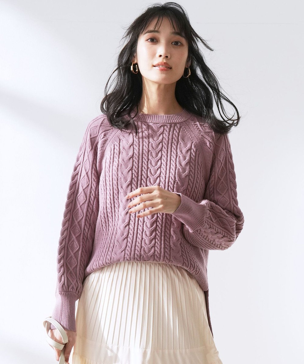 ANY SIS ケーブル ニット プルオーバー 