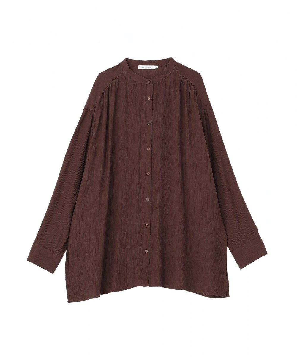 AMERICAN HOLIC 楊柳バンドカラーシャツ 