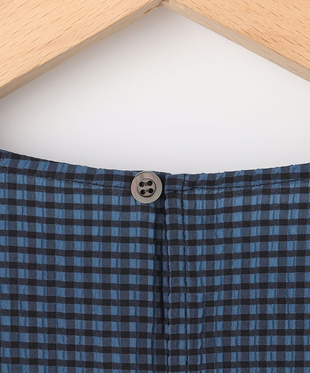 組曲 【先行予約】サッカーギンガムチェック ペプラムブラウス 