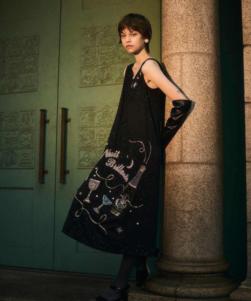 GRACE CONTINENTAL シャイニーembドレス 