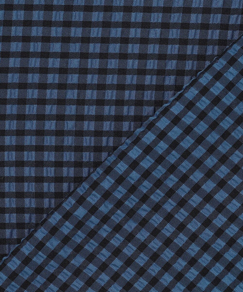 組曲 【先行予約】サッカーギンガムチェック ペプラムブラウス 