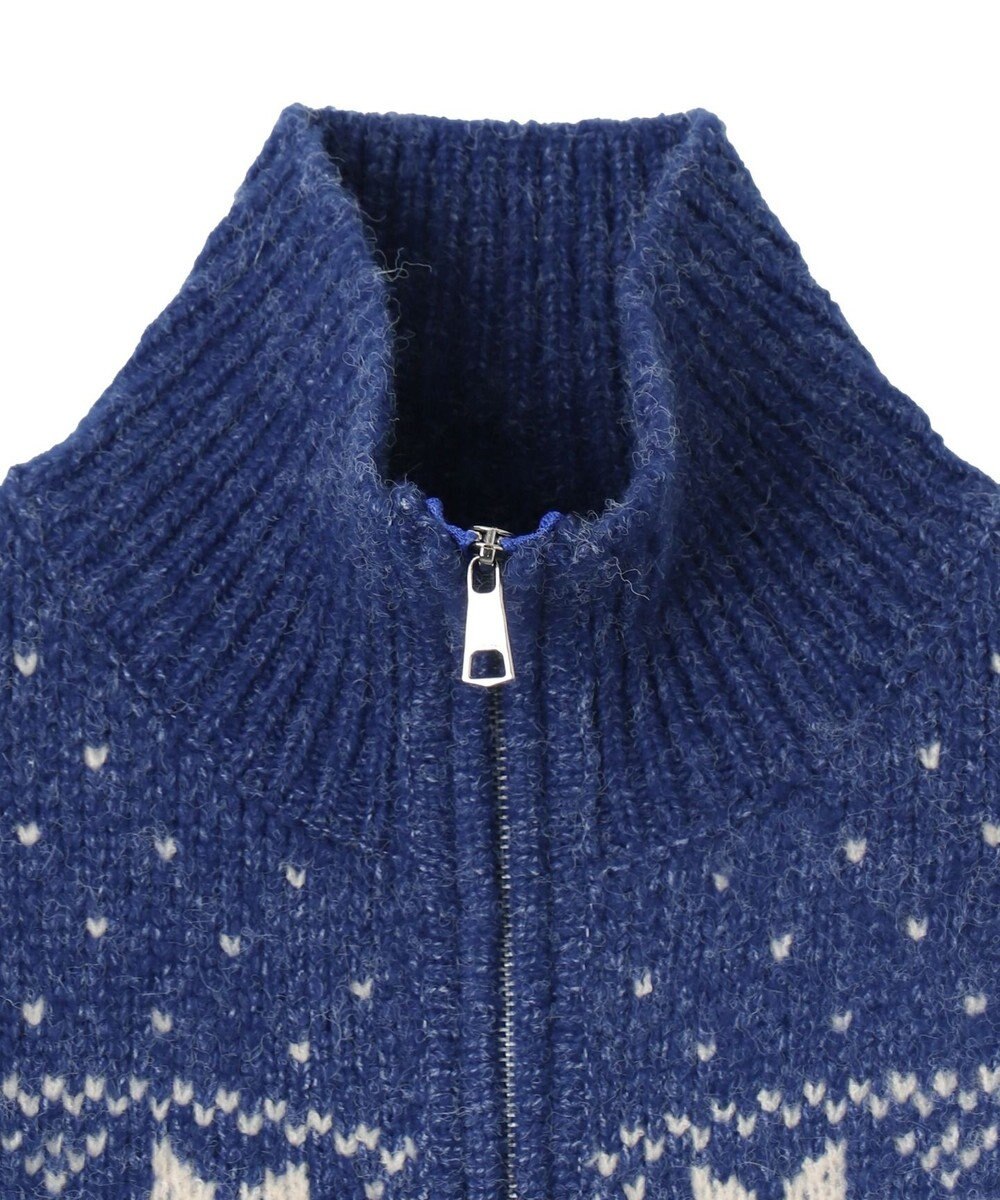 WEGO 雪柄ZIPニット 