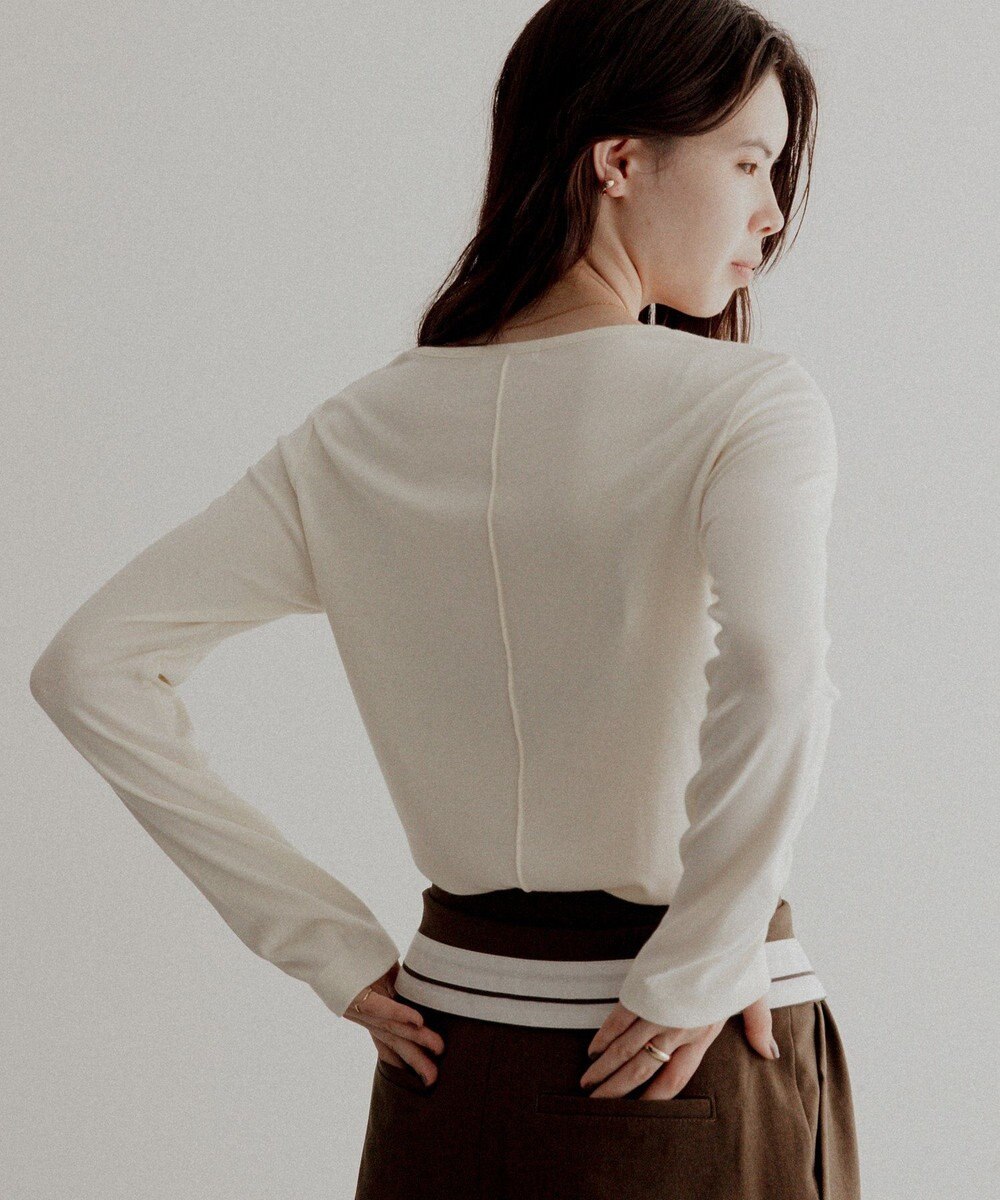 CRAFT STANDARD BOUTIQUE クルーネックバックメローカットソー 