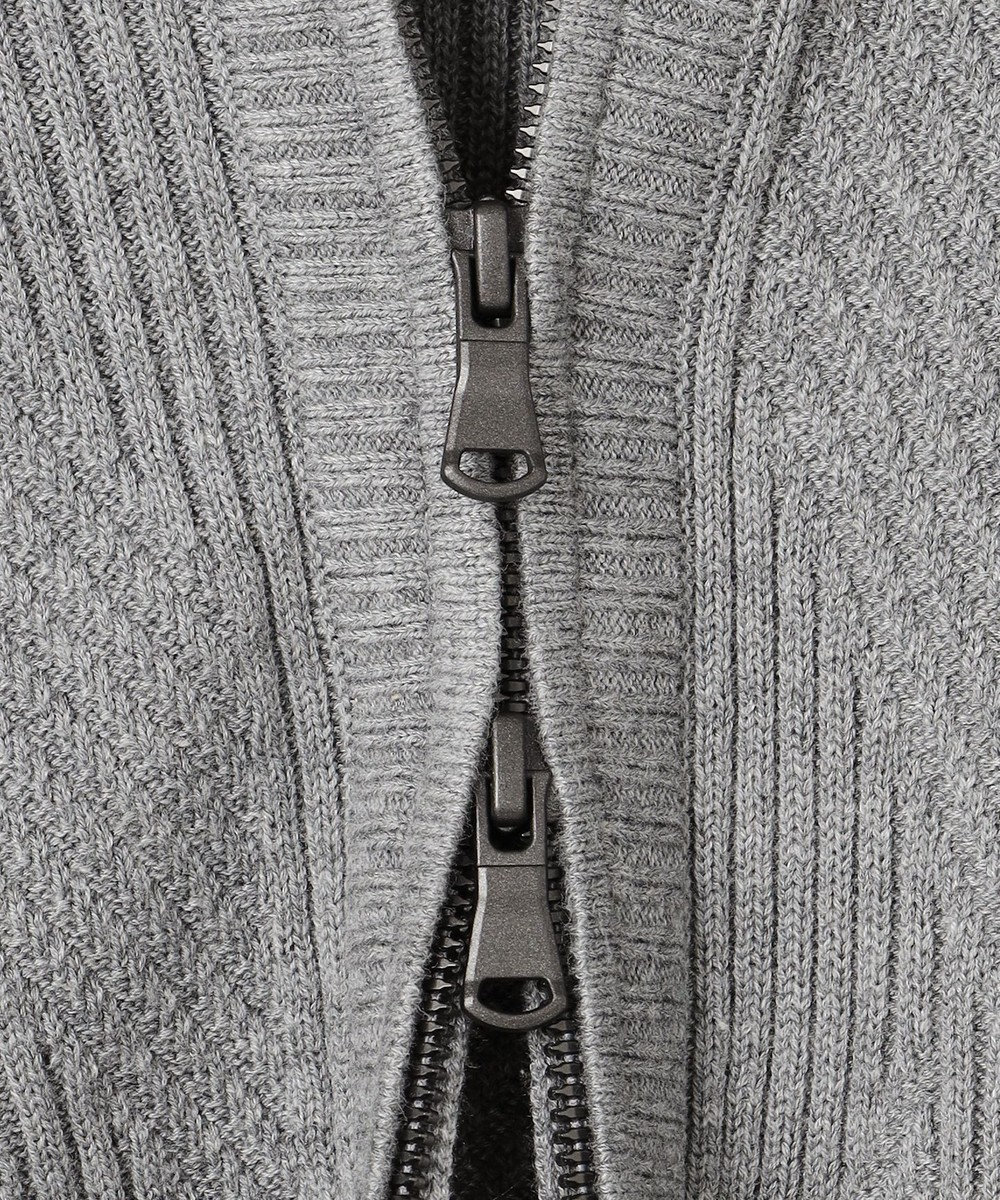 JOSEPH HOMME  新柄【洗える】シルクバルキー　　ハイネックジップアップニット 