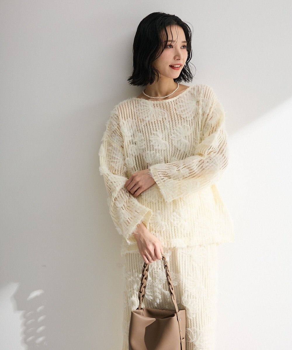 Green Parks レース刺繍プルオーバー 