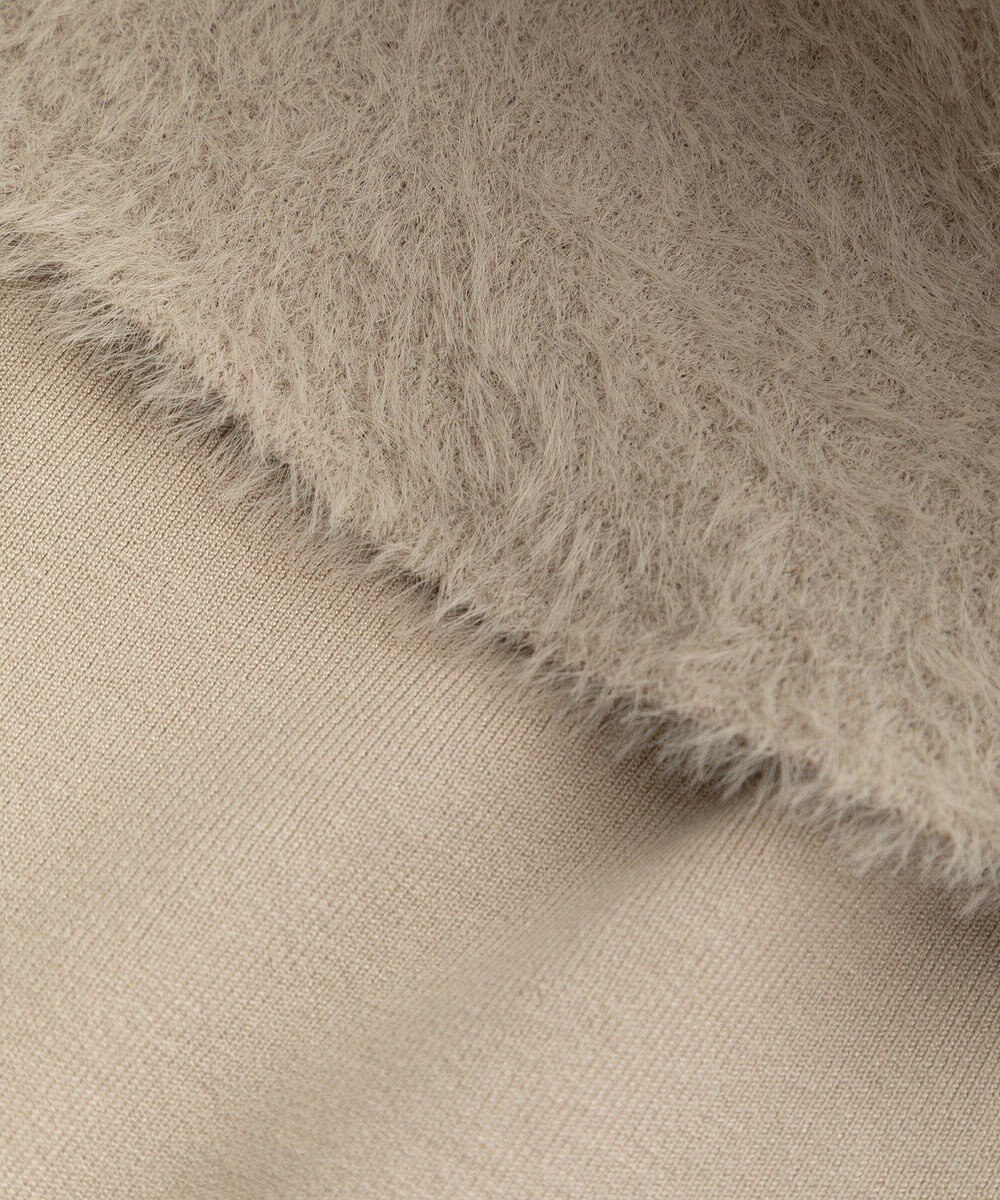 YECCA VECCA ファーMIXオフショルニット 