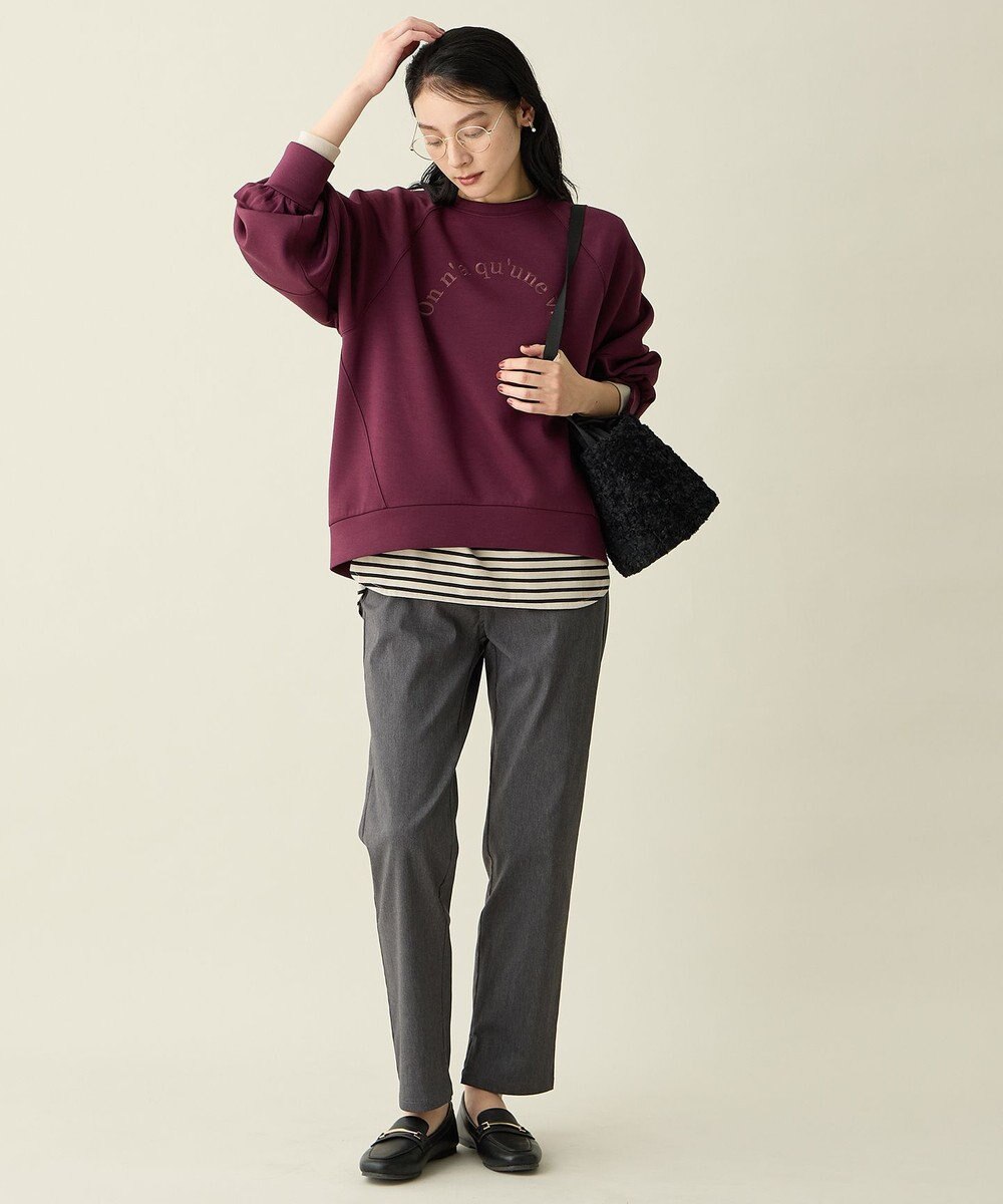 ANY L 【ウエストゴム】7days裏起毛テーパードパンツ 