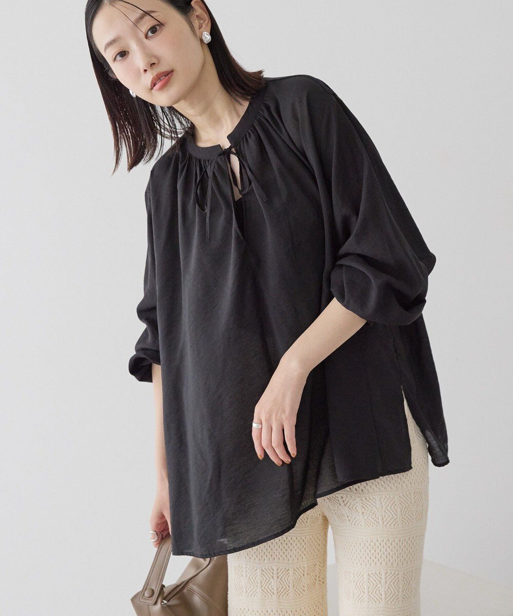 AMERICAN HOLIC スキッパーギャザーブラウス 