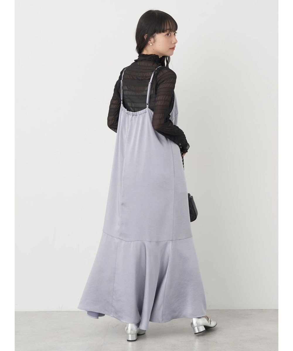 earth music&ecology サテンキャミワンピース 