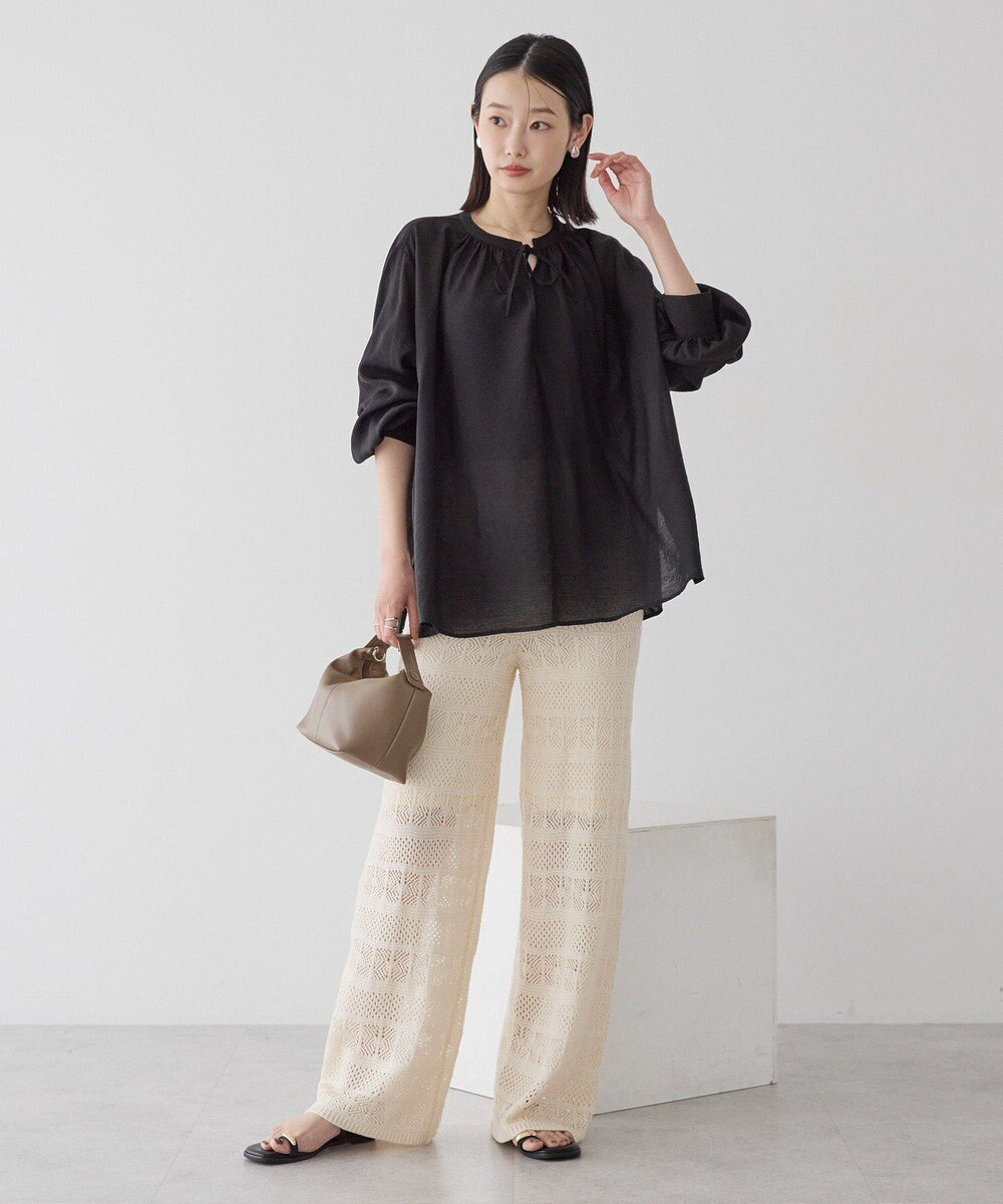 AMERICAN HOLIC スキッパーギャザーブラウス 