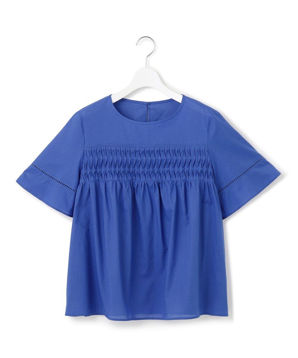 23区 【WEB&一部店舗限定】コットンローン ピンタック フレア ブラウス 