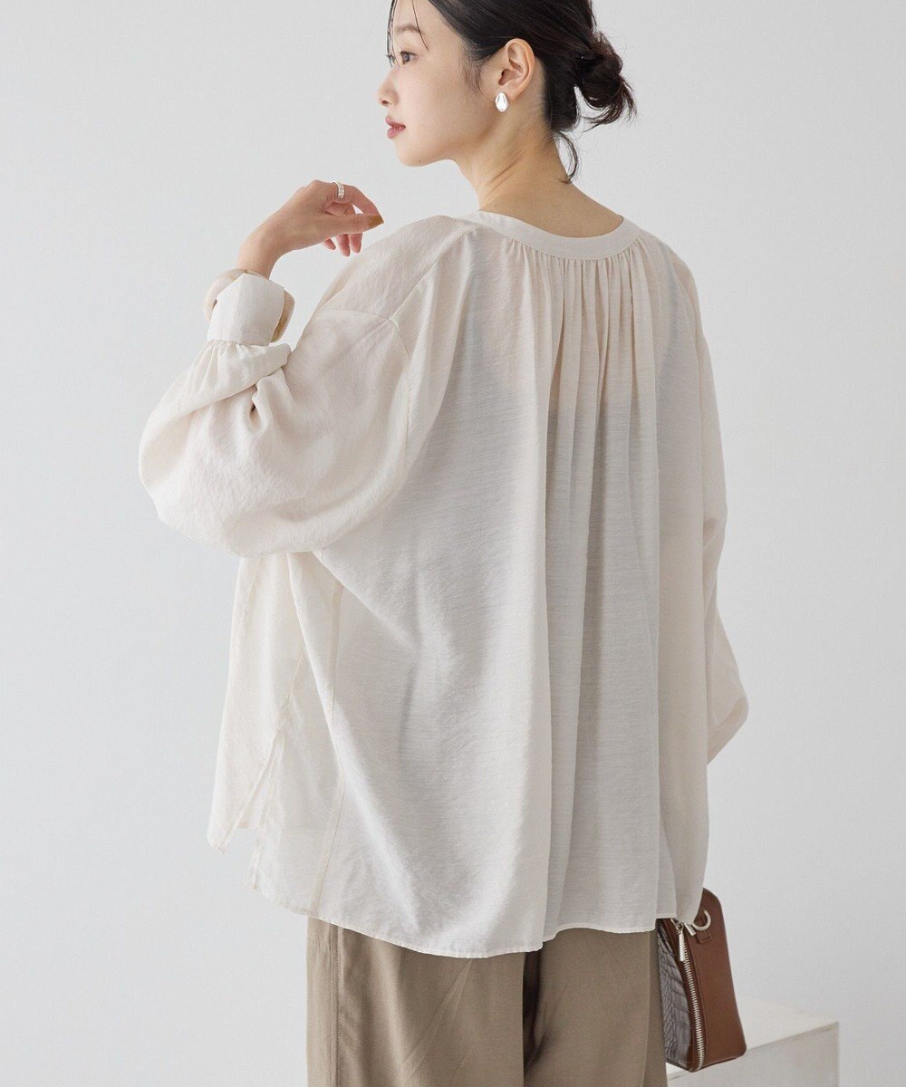 AMERICAN HOLIC スキッパーギャザーブラウス 