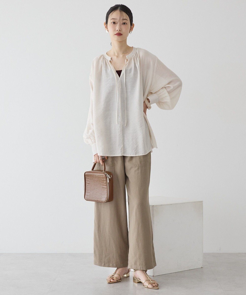 AMERICAN HOLIC スキッパーギャザーブラウス 