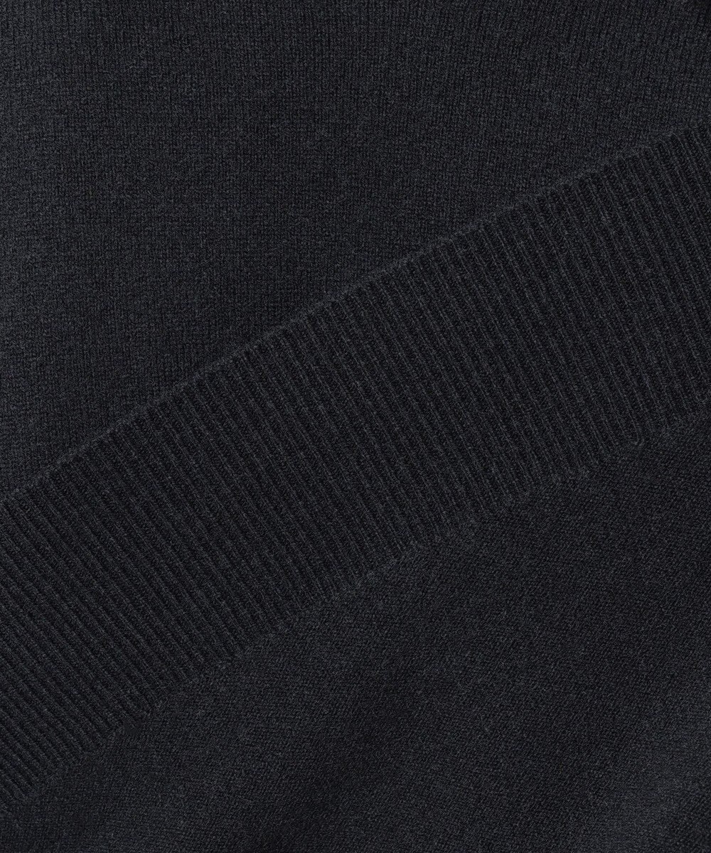 23区 【R(アール)】ウールカシミヤ パールトリム 襟付き五分袖ニット 