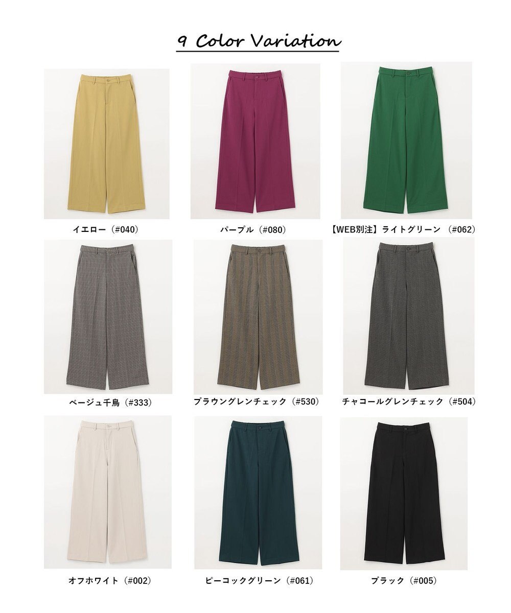 ANY 【ウエストゴム/ストレッチ/裏起毛】シークレットウォーム　ワイド 