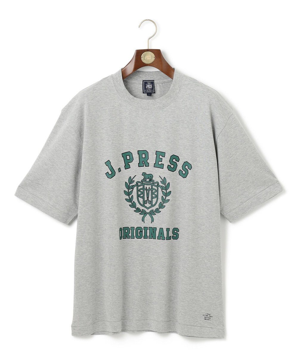 J.PRESS MEN 【J.PRESS ORIGINALS】【UNISEX】Cotton Jersey CRST Logo T-shirt 