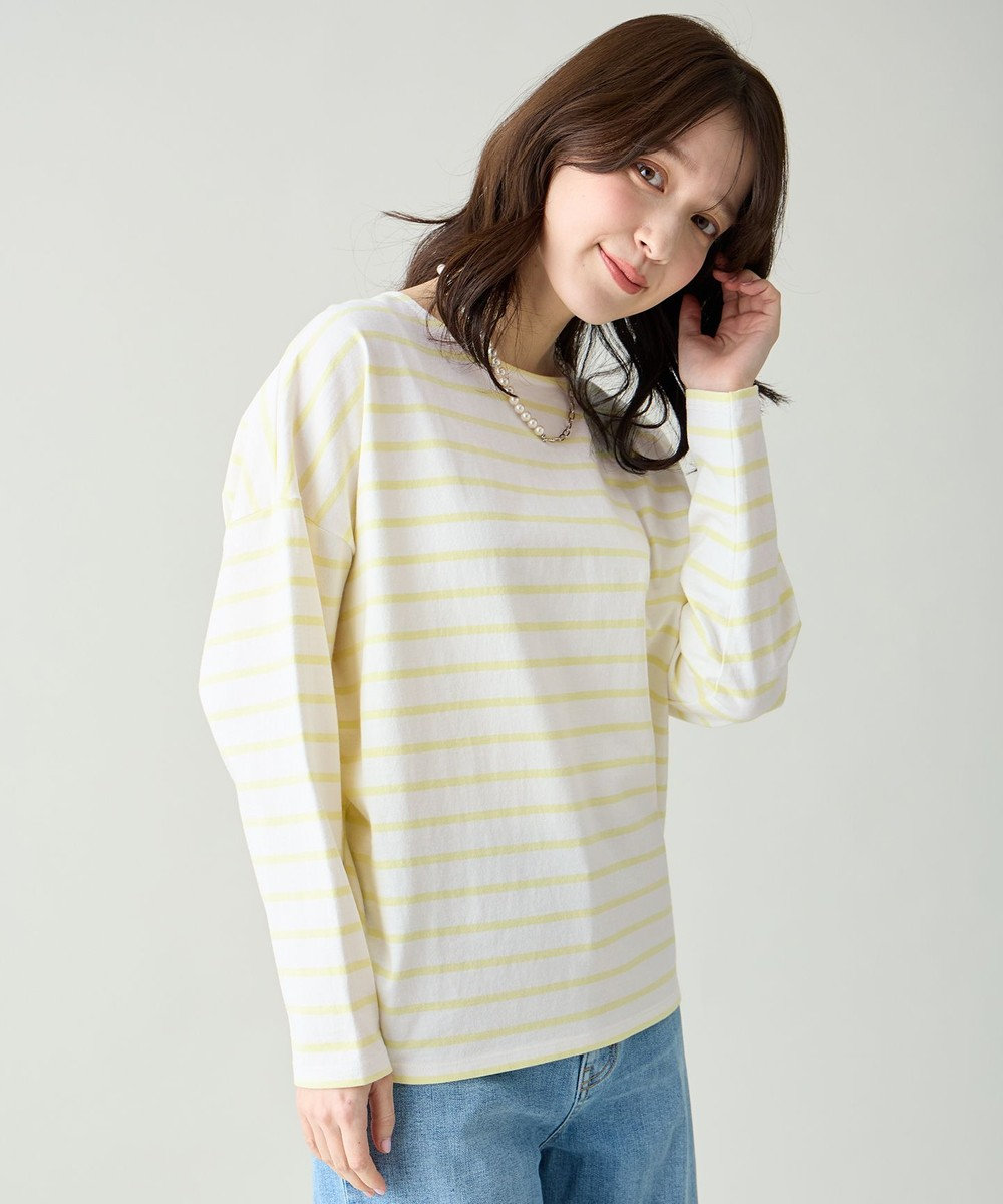 ANY L コクーンボーダープルオーバー 