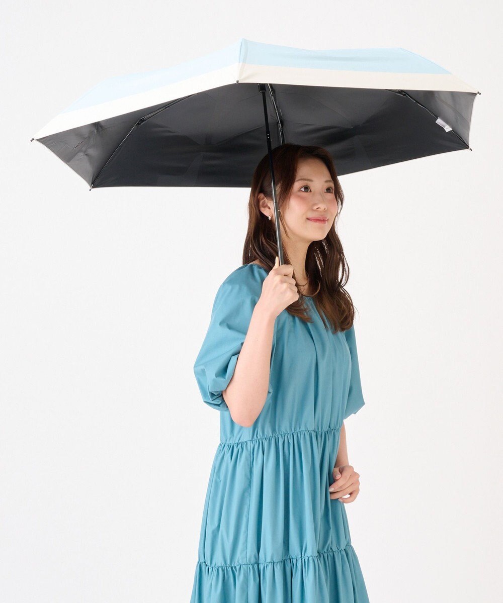 MOONBAT 【遮光100％/３秒で折りたためる日傘】晴雨兼用 折りたたみ傘 ウラワザ バイカラー 