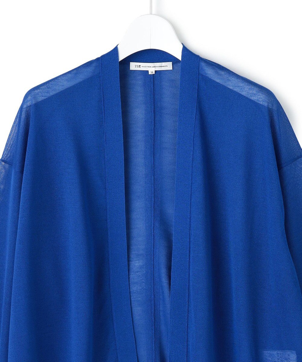 23区 L 【先行予約】シャイニーシアー フロントオープン カーディガン 