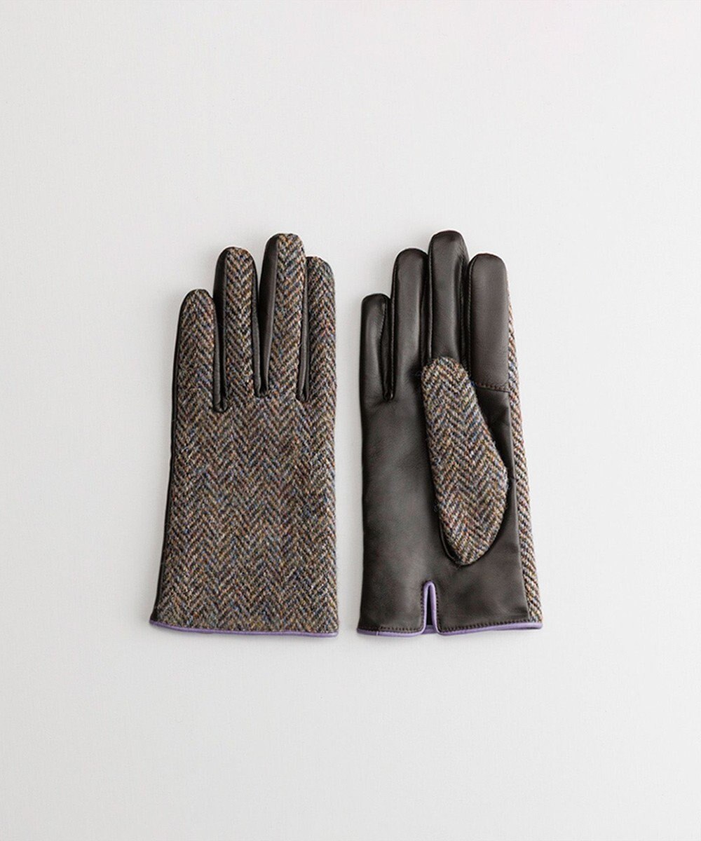 ORuKuBET Harris Tweed グローブ(WOMEN)【日本製・保湿成分/スクワラン加工・ 抗菌機能・タッチパネル対応】 