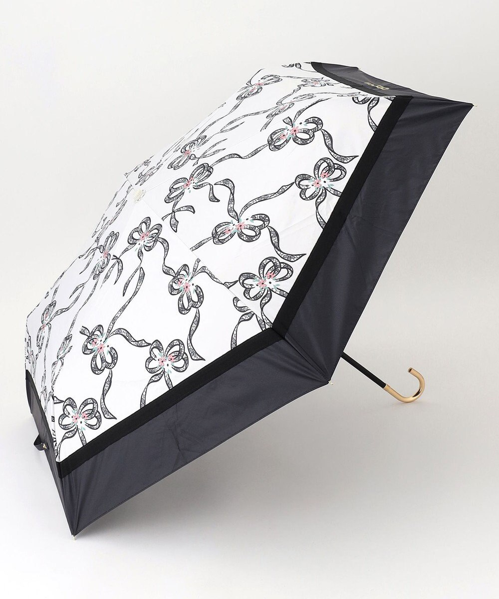 TOCCA 【晴雨兼用】【UVカット99.9%以上・撥水・遮光率99.9%・ミニ傘袋バッグ付き】SHAKE RIBBONS UMBRELLA 折り畳み傘 