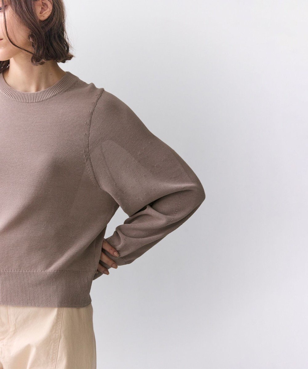 BEIGE， ARSENOPY / コットンドライタッチクルーネックニット 