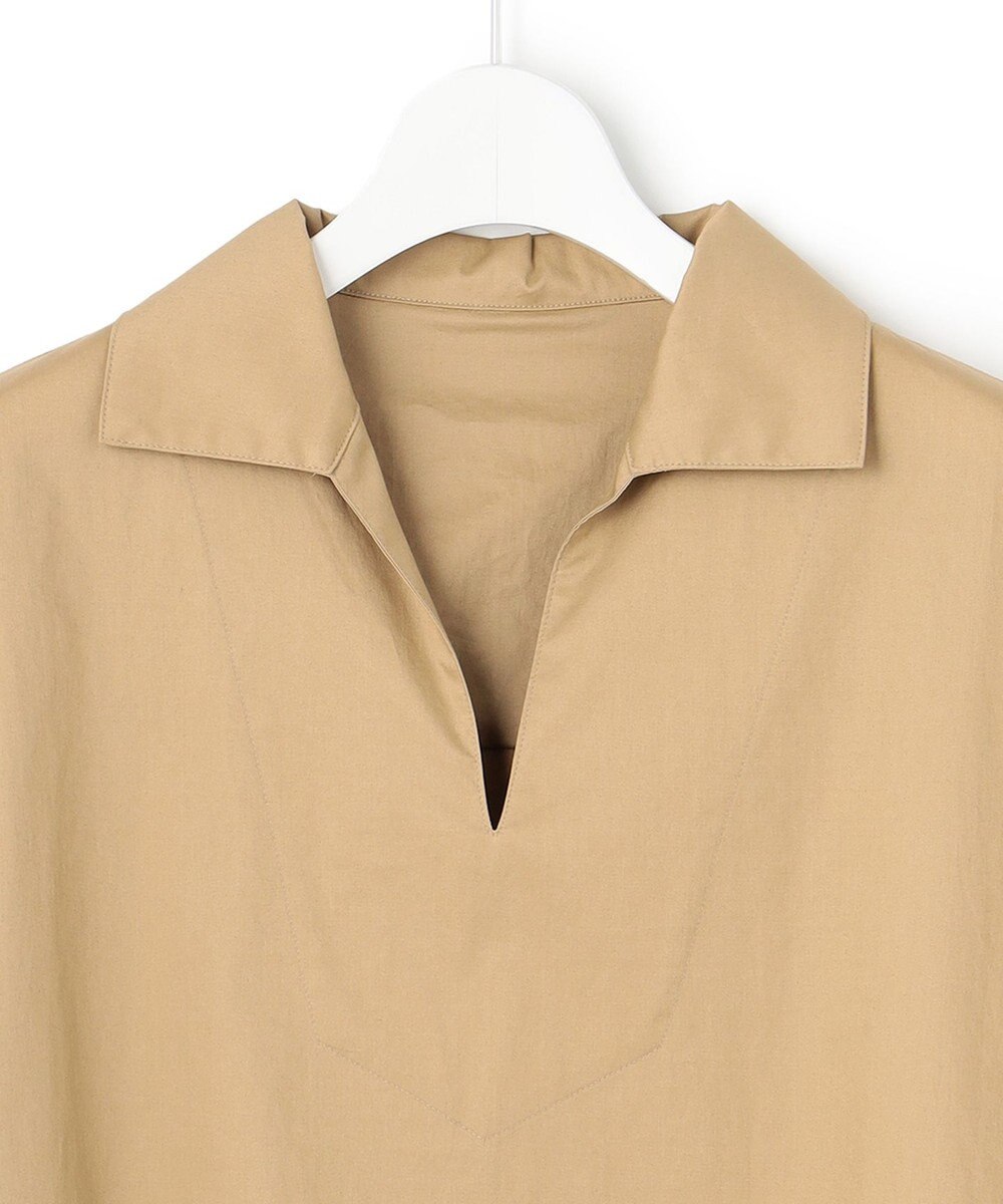 23区 【洗える】コンパクトコットンツイル スキッパー シャツ 