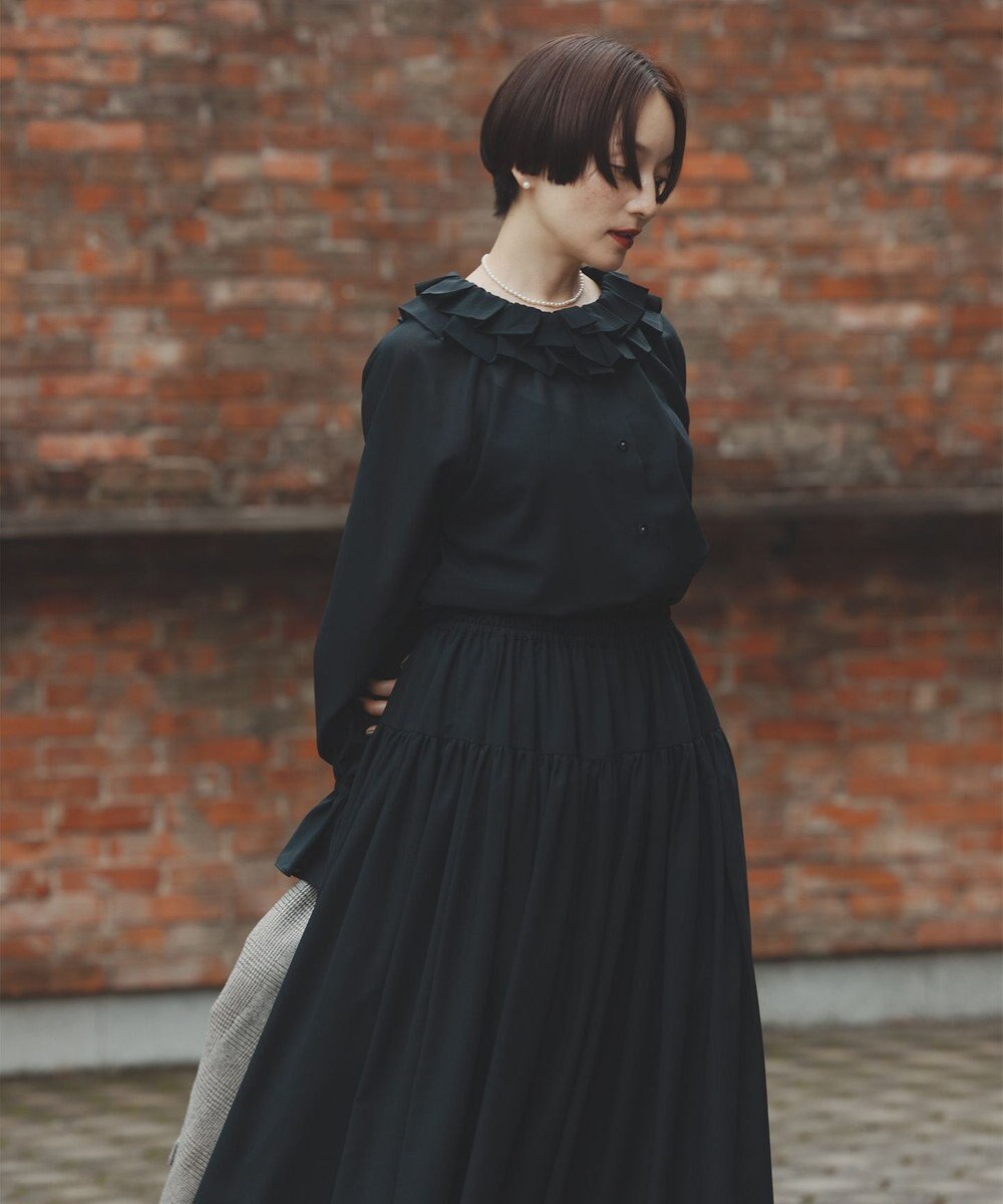 #Newans 【前後着用可能】【高山都さんコラボ】ビッグカラー２WAYブラウス 