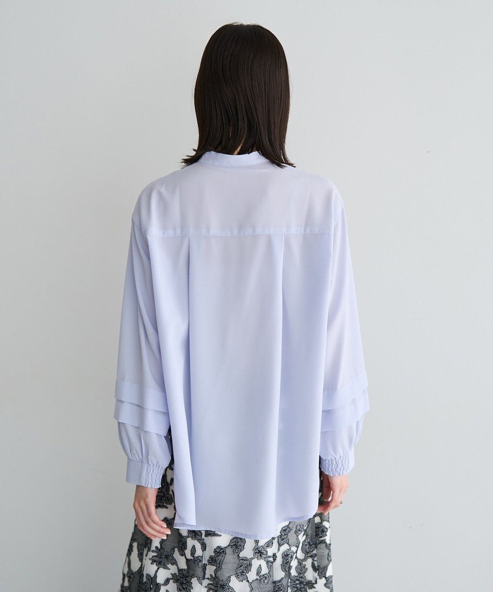 YECCA VECCA 2way裾アレンジパール釦ブラウス 