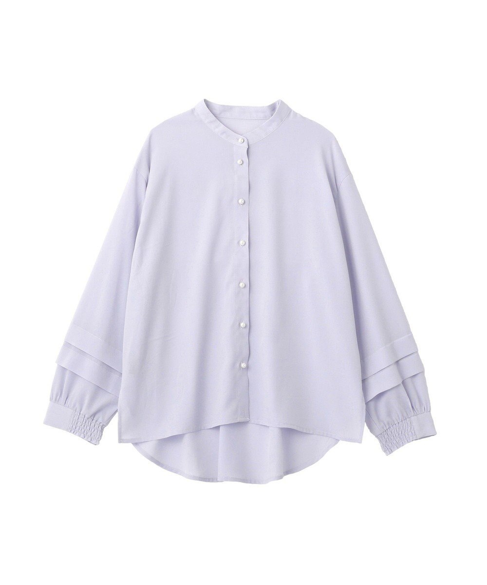 YECCA VECCA 2way裾アレンジパール釦ブラウス 