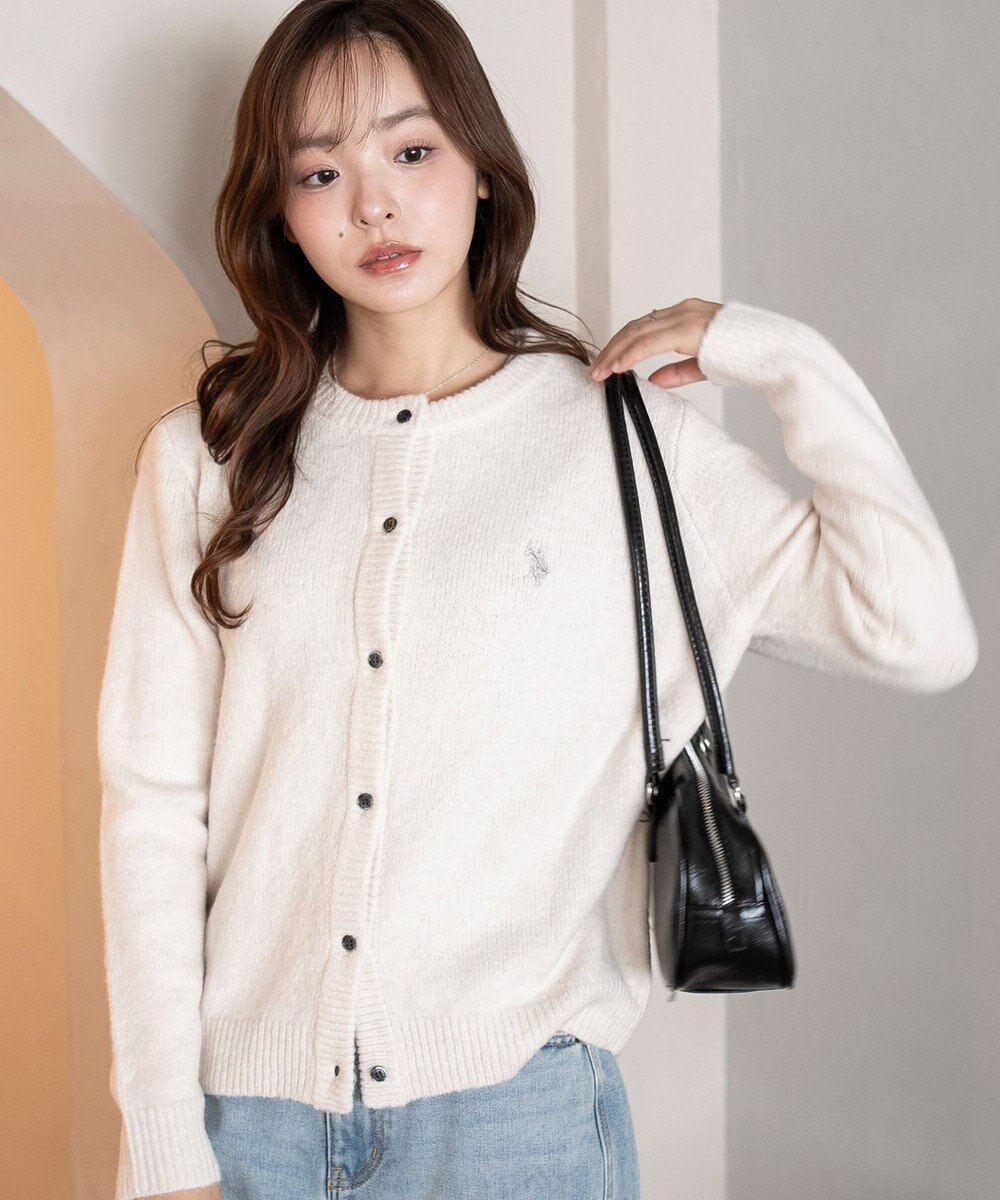 WEGO 【WEB限定/25年秋冬新作】別注USPOLO微起毛カーデ 