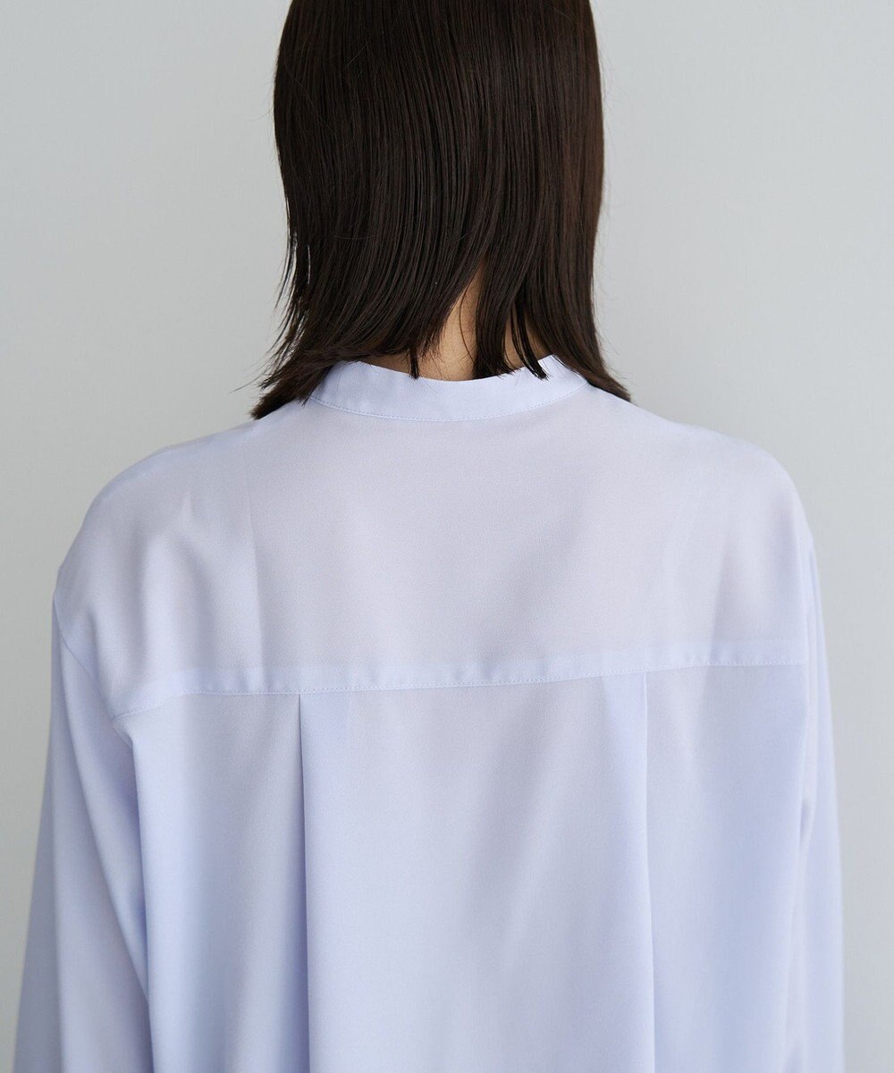 YECCA VECCA 2way裾アレンジパール釦ブラウス 