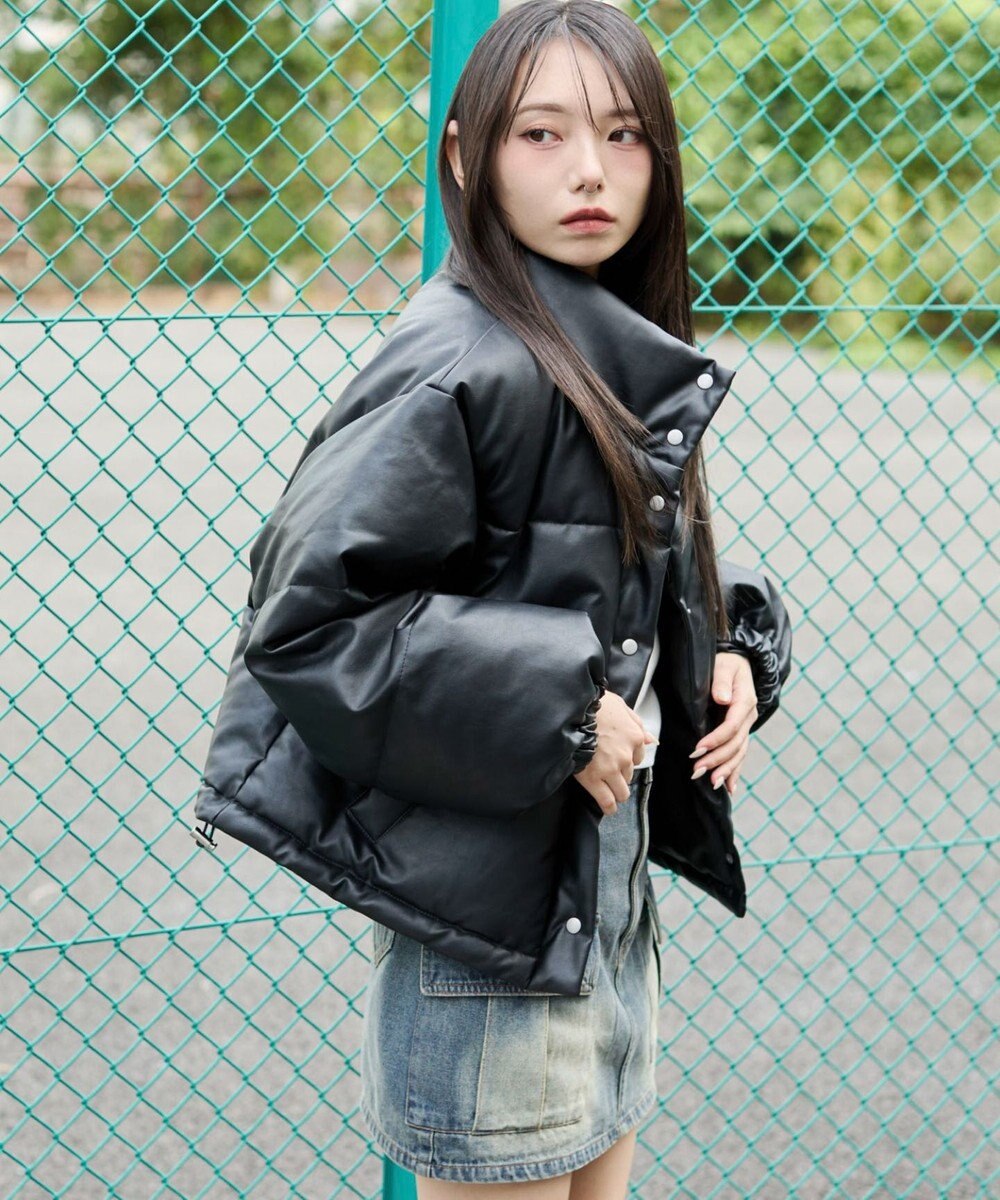 WEGO 【25秋冬新作】PUスタンドパファーブルゾン 