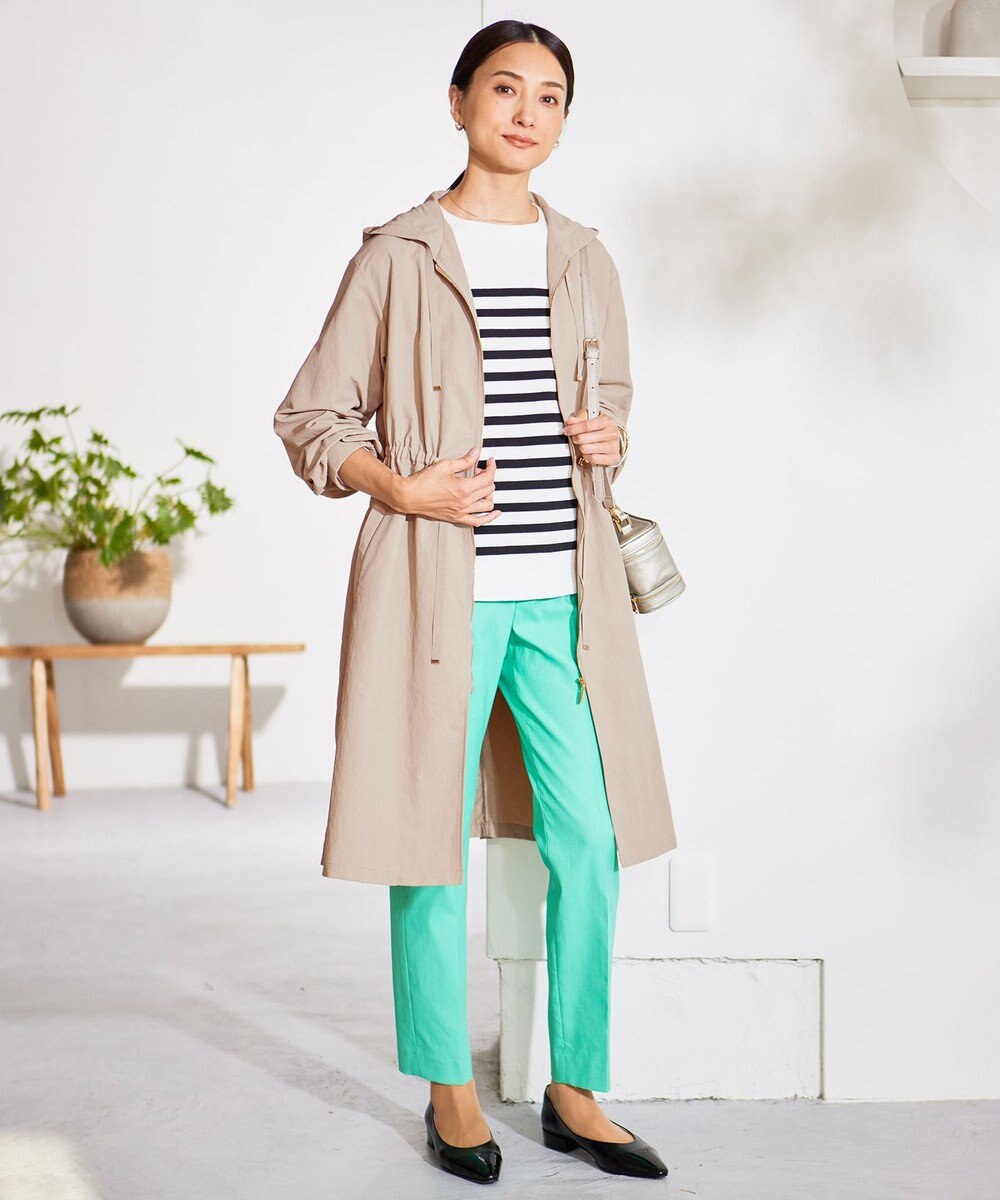 自由区 【接触冷感・UVカット・吸水速乾】シェルタリングオックステーパード パンツ 